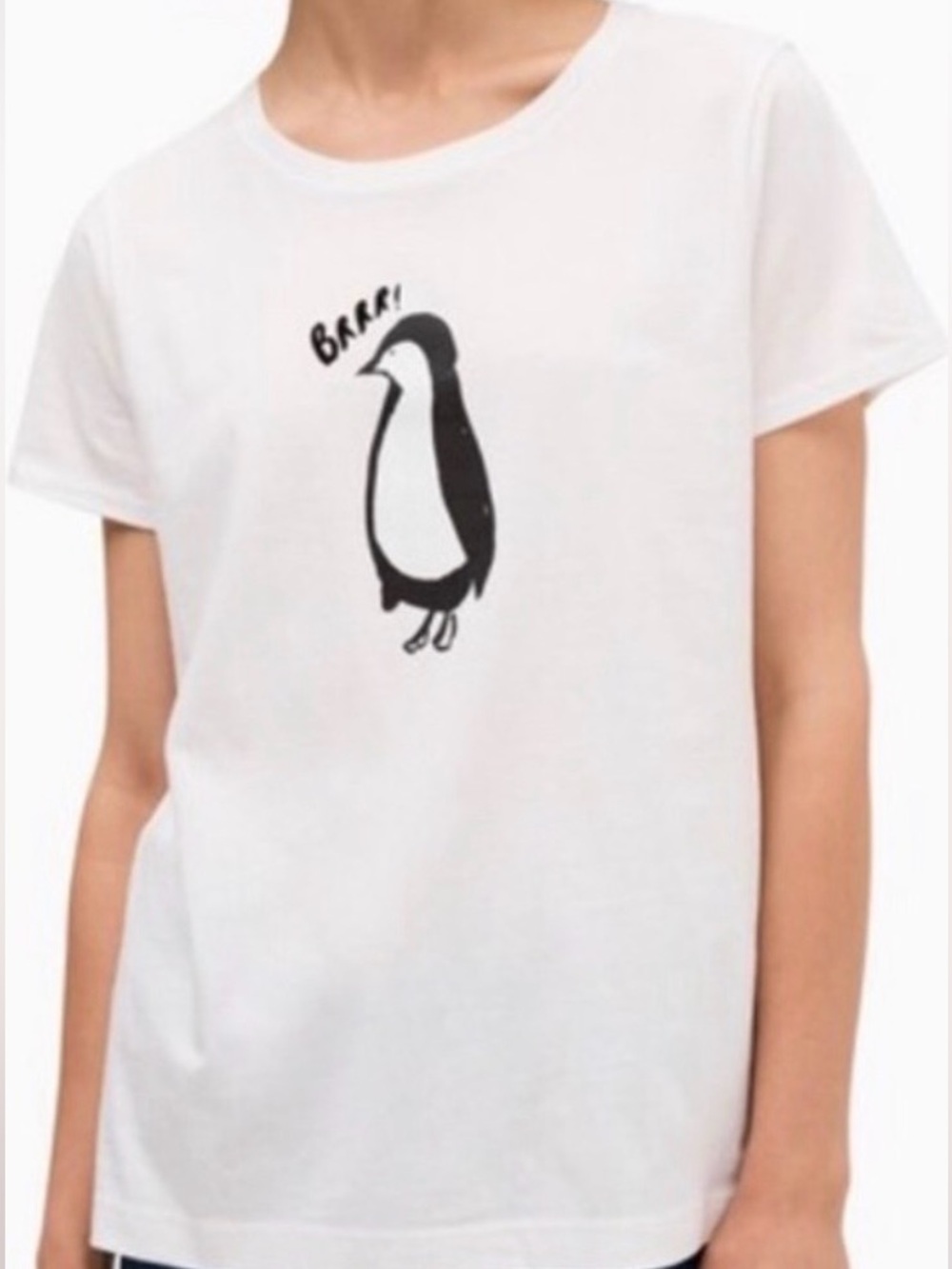 Kate Spade New York Penguin “Brrr!” Graphic Tee White Size M
